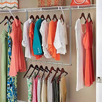 Closetmaid Asta appendiabiti doppia regolabile in altezza, nichel