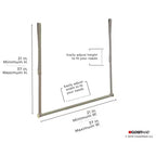 Closetmaid Asta appendiabiti doppia regolabile in altezza, nichel
