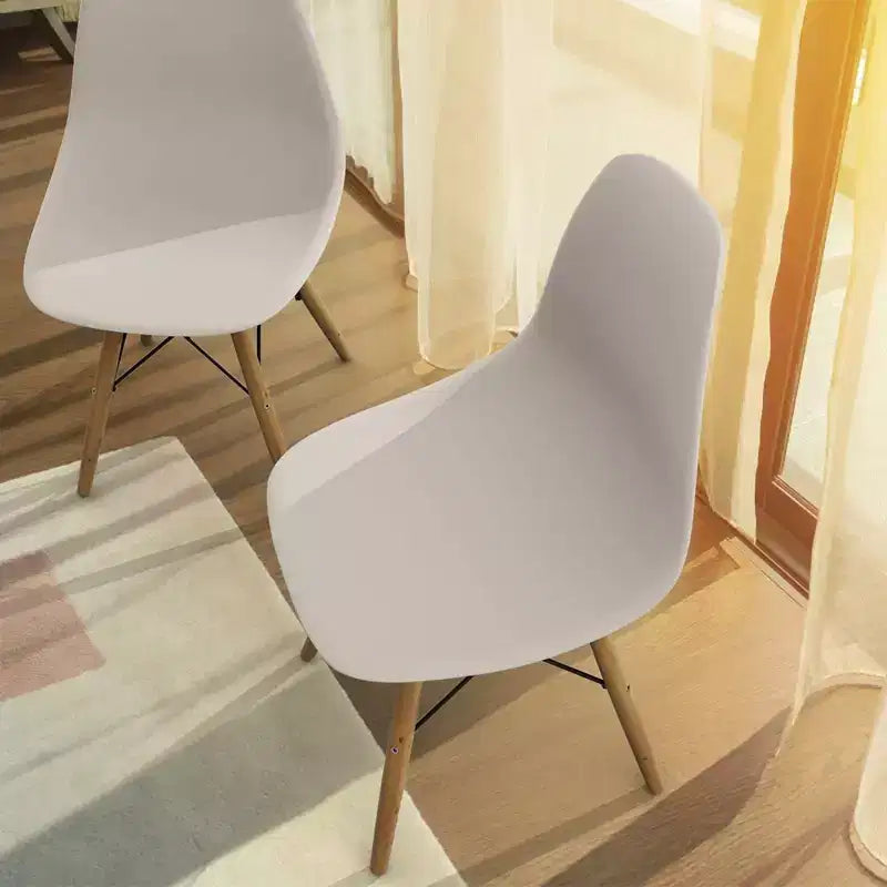 COSTWAY Set di 4 Sedie da Pranzo in Stile Moderno di Metà Secolo con Gambe in Legno