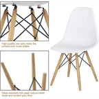 COSTWAY Set di 4 Sedie da Pranzo in Stile Moderno di Metà Secolo con Gambe in Legno