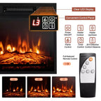 Costway Mobile TV da 48'' con Camino Elettrico da 1400W per TV fino a 50 Pollici Bianco / Naturale / Nero