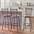 Set di 3 sgabelli da bar in metallo regolabili in altezza Avery di Buylateral