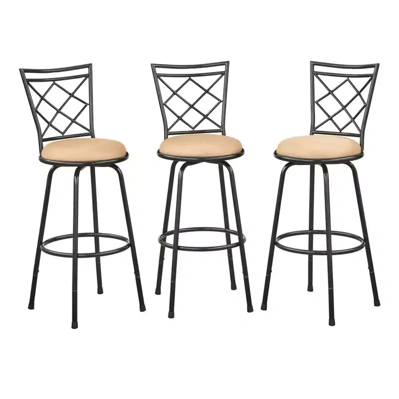 Set di 3 sgabelli da bar in metallo regolabili in altezza Avery di Buylateral