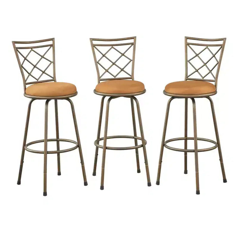 Set di 3 sgabelli da bar in metallo regolabili in altezza Avery di Buylateral