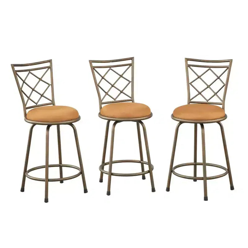 Set di 3 sgabelli da bar in metallo regolabili in altezza Avery di Buylateral