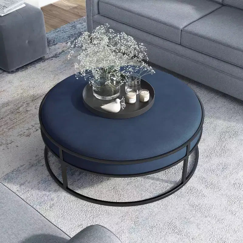 Poggiapiedi rotondo imbottito 39.5 Greenbank - HOMES: Inside + Out