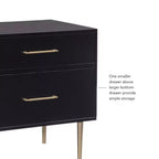 Comodino a 2 cassetti Gloria - Linon