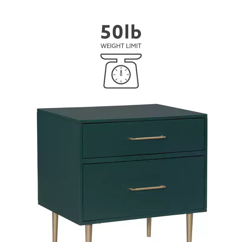 Comodino a 2 cassetti Gloria - Linon