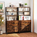 Classificatore verticale a 2 cassetti Costway con serratura e libreria, formato Letter