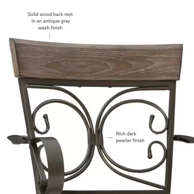 Sgabello da bar con braccioli girevole in similpelle e metallo Nora Big and Tall - Linon
