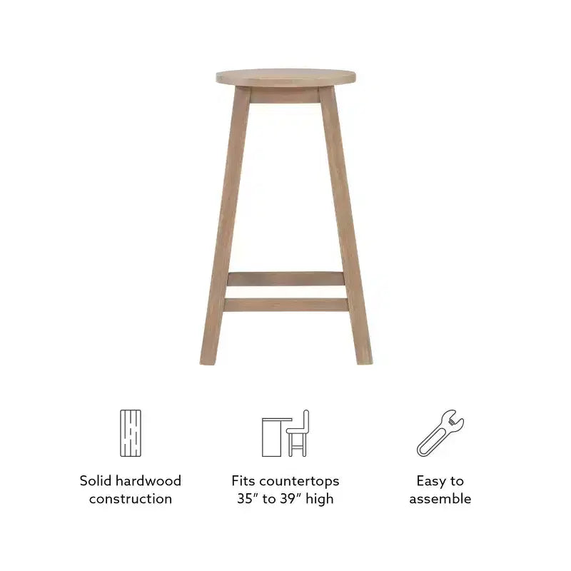 Sgabello da bar Killian altezza bancone 24" - Linon