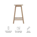 Sgabello da bar Killian altezza bancone 24" - Linon