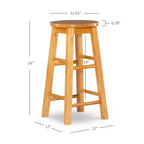 Sgabello da bar Killian altezza bancone 24" - Linon