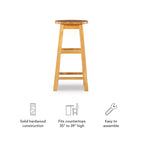 Sgabello da bar Killian altezza bancone 24" - Linon