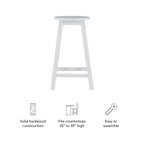 Sgabello da bar Killian altezza bancone 24" - Linon