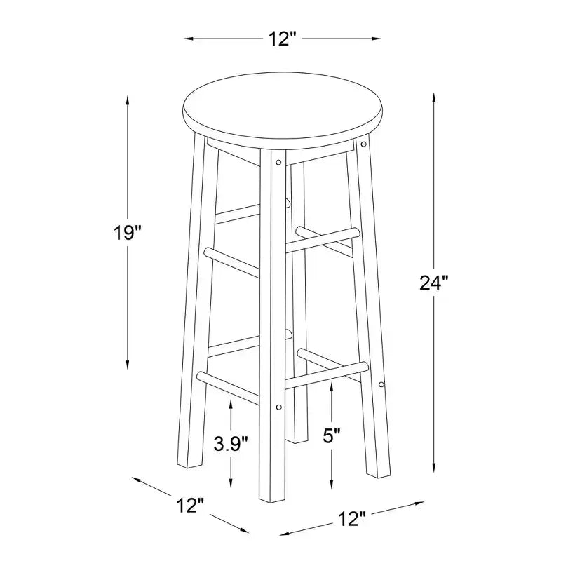 Sgabello da bar Killian altezza bancone 24" - Linon
