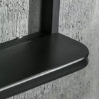 HOMCOM Specchio Rettangolare da Parete Moderno 34 x 21 con Ripiano, Specchio per Soggiorno, Camera da Letto, Nero