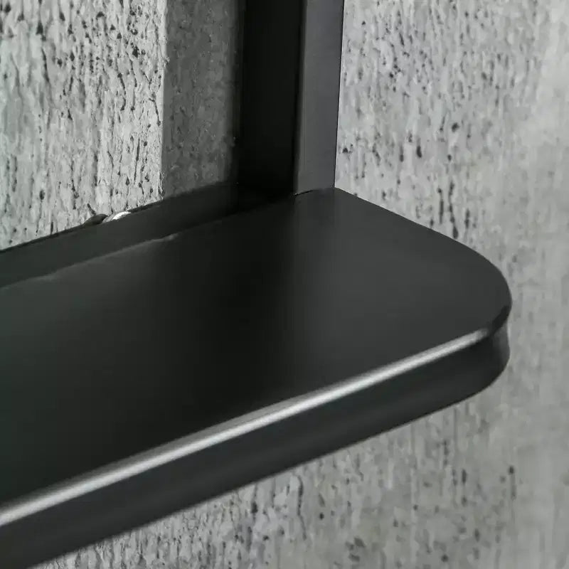 HOMCOM Specchio Rettangolare da Parete Moderno 34 x 21 con Ripiano, Specchio per Soggiorno, Camera da Letto, Nero