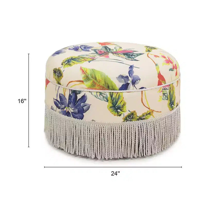 Pouf rotondo d'accento imbottito Jennifer Taylor Home Yolanda 24