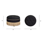Pouf rotondo d'accento imbottito Jennifer Taylor Home Yolanda 24