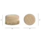 Pouf rotondo d'accento imbottito Jennifer Taylor Home Yolanda 24