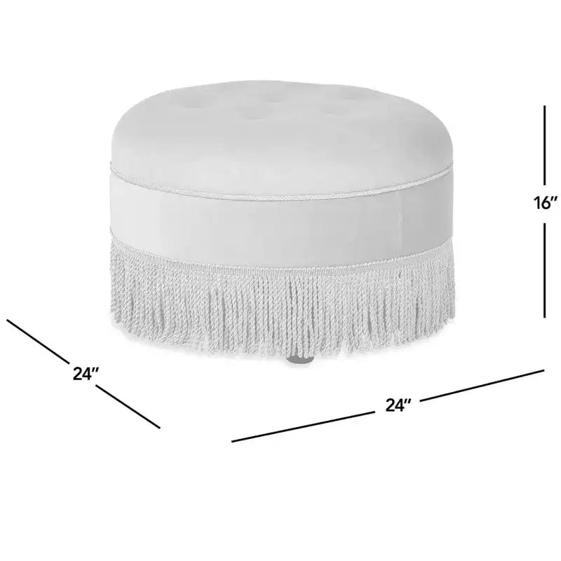 Pouf rotondo d'accento imbottito Jennifer Taylor Home Yolanda 24