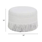 Pouf rotondo d'accento imbottito Jennifer Taylor Home Yolanda 24