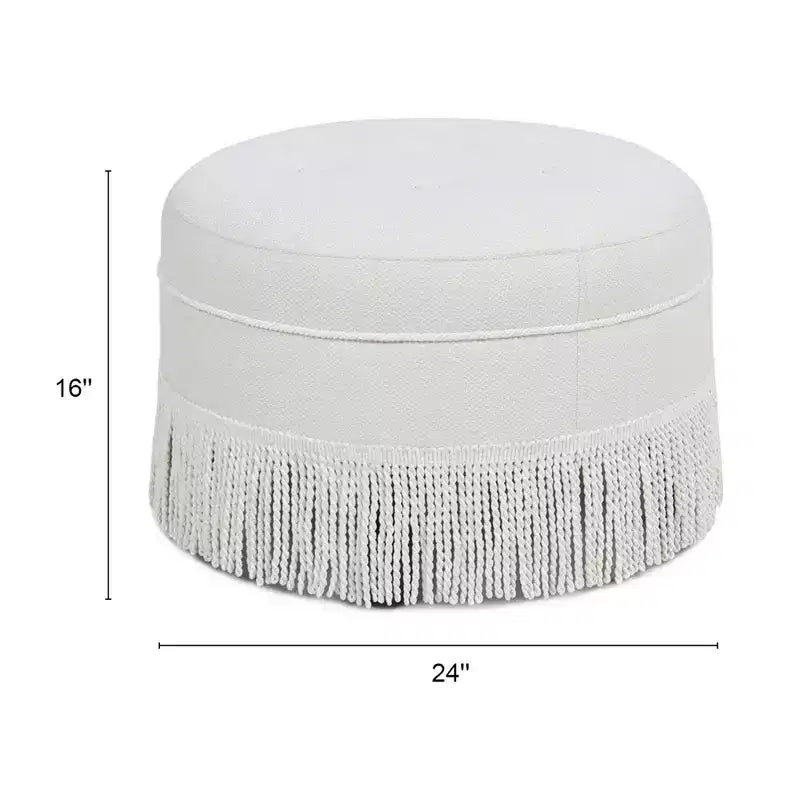 Pouf rotondo d'accento imbottito Jennifer Taylor Home Yolanda 24
