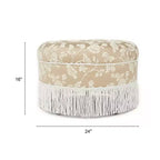 Pouf rotondo d'accento imbottito Jennifer Taylor Home Yolanda 24