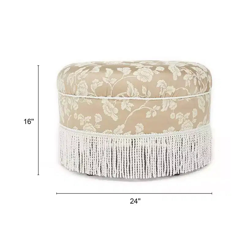Pouf rotondo d'accento imbottito Jennifer Taylor Home Yolanda 24