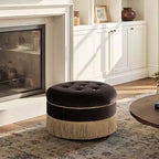 Pouf rotondo d'accento imbottito Jennifer Taylor Home Yolanda 24