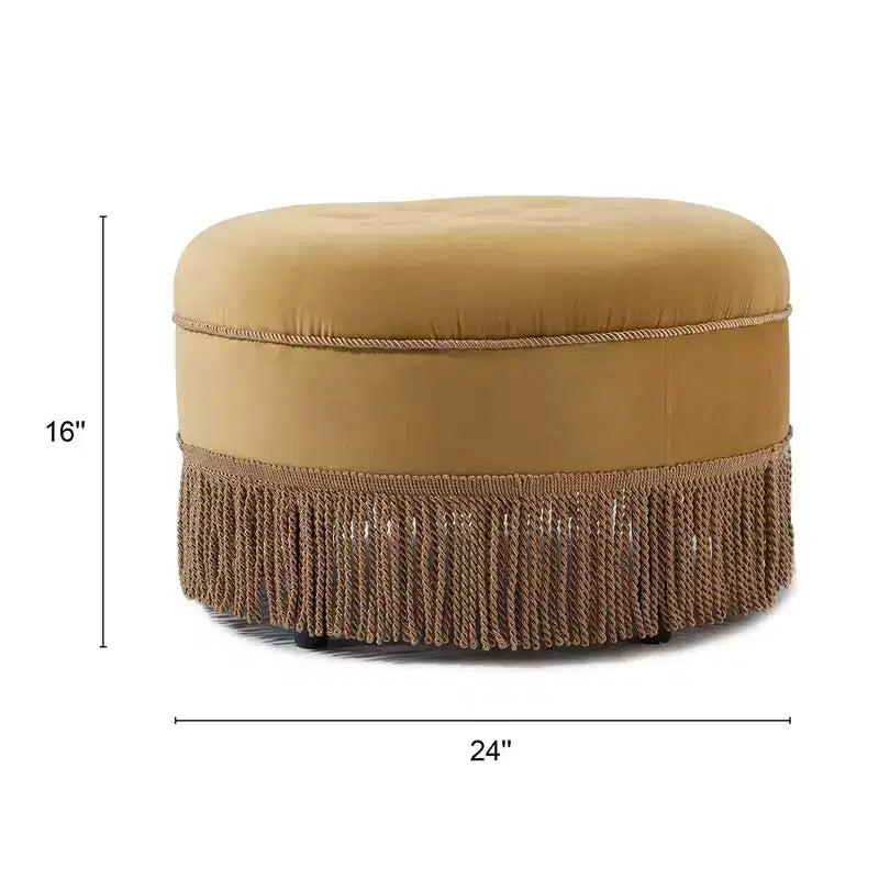 Pouf rotondo d'accento imbottito Jennifer Taylor Home Yolanda 24