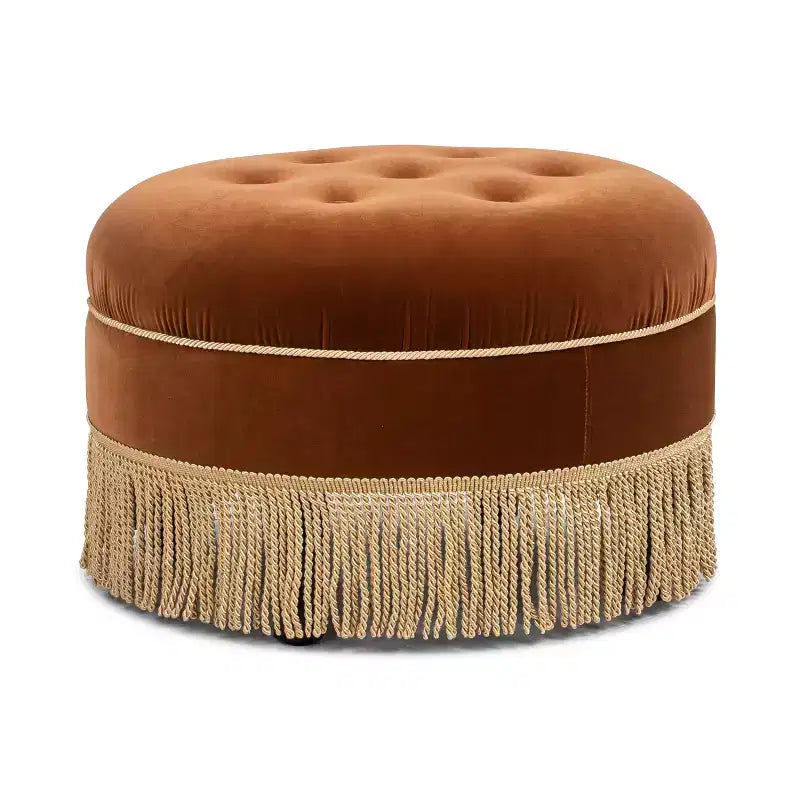 Pouf rotondo d'accento imbottito Jennifer Taylor Home Yolanda 24