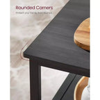 VASAGLE Isola Cucina a 3 Livelli, Scaffale Cucina da 100 cm con Ampio Piano di Lavoro, Industriale, Marrone Rustico e Nero