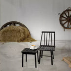 Jack Post, sedia robusta da fattoria senza braccioli, 250 libbre di portata, design classico, in legno duro indonesiano per interni o esterni, nera