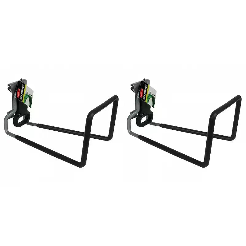 Rubbermaid FastTrack Rail Garage Storage System Water Hose Hook, Black (2 Pack)