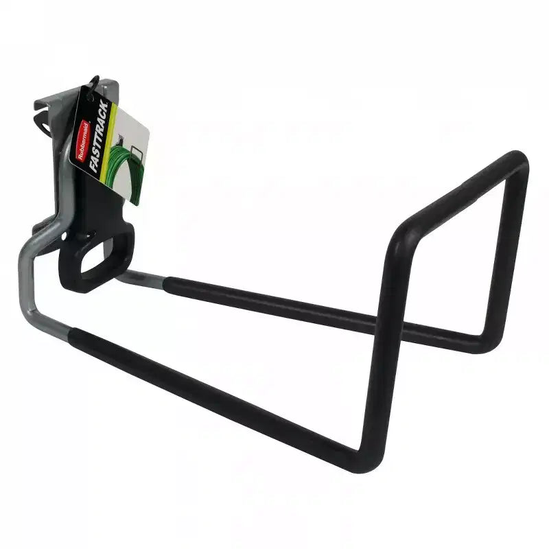 Gancio per tubo dell'acqua per sistema di stoccaggio da garage su binario Rubbermaid FastTrack, nero (confezione da 2)