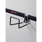 Gancio per tubo dell'acqua per sistema di stoccaggio da garage su binario Rubbermaid FastTrack, nero (confezione da 2)