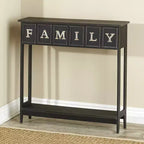 Consolle decorativa The Lakeside Collection con frase a tema famiglia