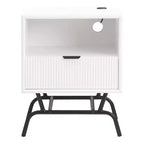 24/7 Shop At Home 18 Tavolino moderno da divano Meadowgrove con 1 cassetto, porte USB e ripiano
