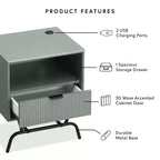 24/7 Shop At Home 18 Tavolino moderno da divano Meadowgrove con 1 cassetto, porte USB e ripiano