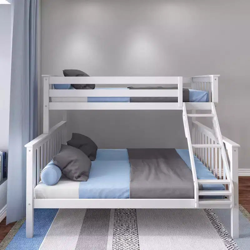 Letto a Castello per Bambini Max & Lily in Legno Massello, Una Piazza e Mezza XL su Piazza e Mezza