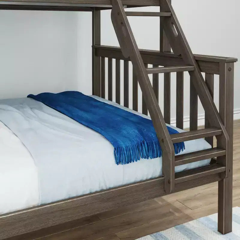 Letto a Castello per Bambini Max & Lily in Legno Massello, Una Piazza e Mezza XL su Piazza e Mezza