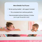 Max & Lily Letto a soppalco basso con scivolo e scale per bambini, in legno massello, con 14 sponde protettive