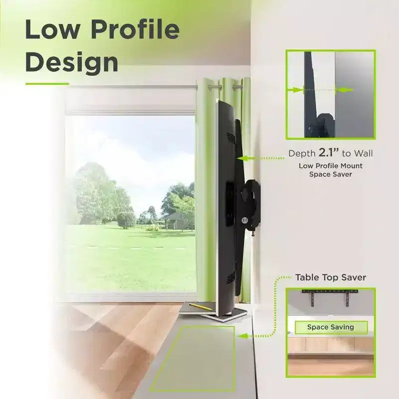 Staffa da muro Promounts Tilt per TV da 37" a 85" fino a 40 kg