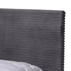 Baxton Studio Abberton Letto a Pannelli Moderno e Contemporaneo in Velluto e Metallo