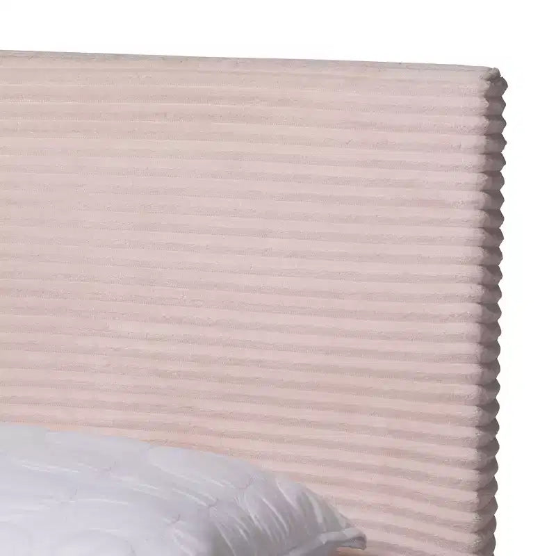 Baxton Studio Abberton Letto a Pannelli Moderno e Contemporaneo in Velluto e Metallo