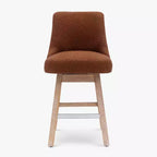 Sgabello da bar WestinTrends 26 imbottito e girevole ad altezza bancone, Arancio ruggine