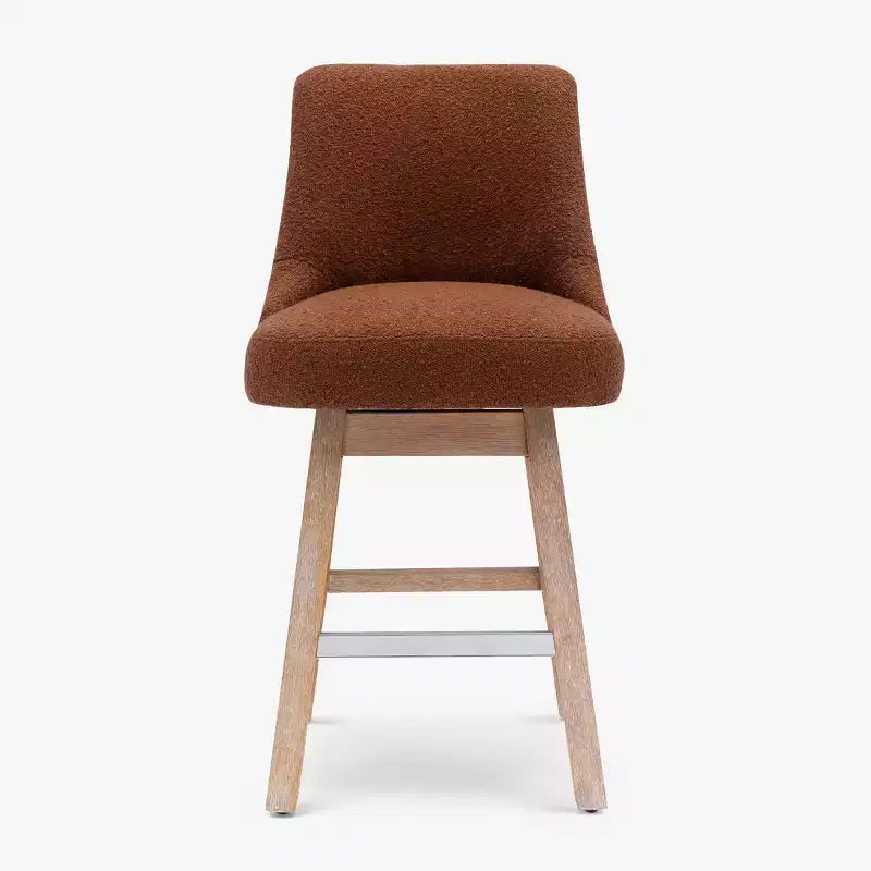 Sgabello da bar WestinTrends 26 imbottito e girevole ad altezza bancone, Arancio ruggine