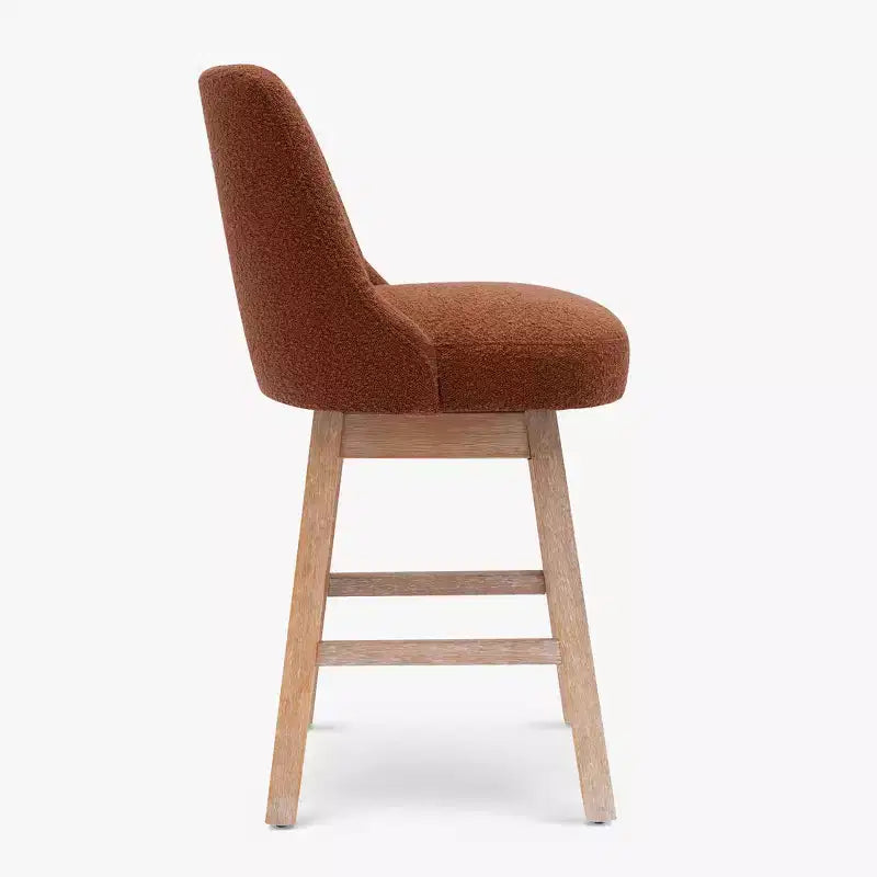 Sgabello da bar WestinTrends 26 imbottito e girevole ad altezza bancone, Arancio ruggine